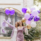 Purple And White Balloons,12Inch 60Pcs Pastel Purple Balloons With Confetti Balloons,Lavender Lilac Balloons For Mother'S Day/Bi