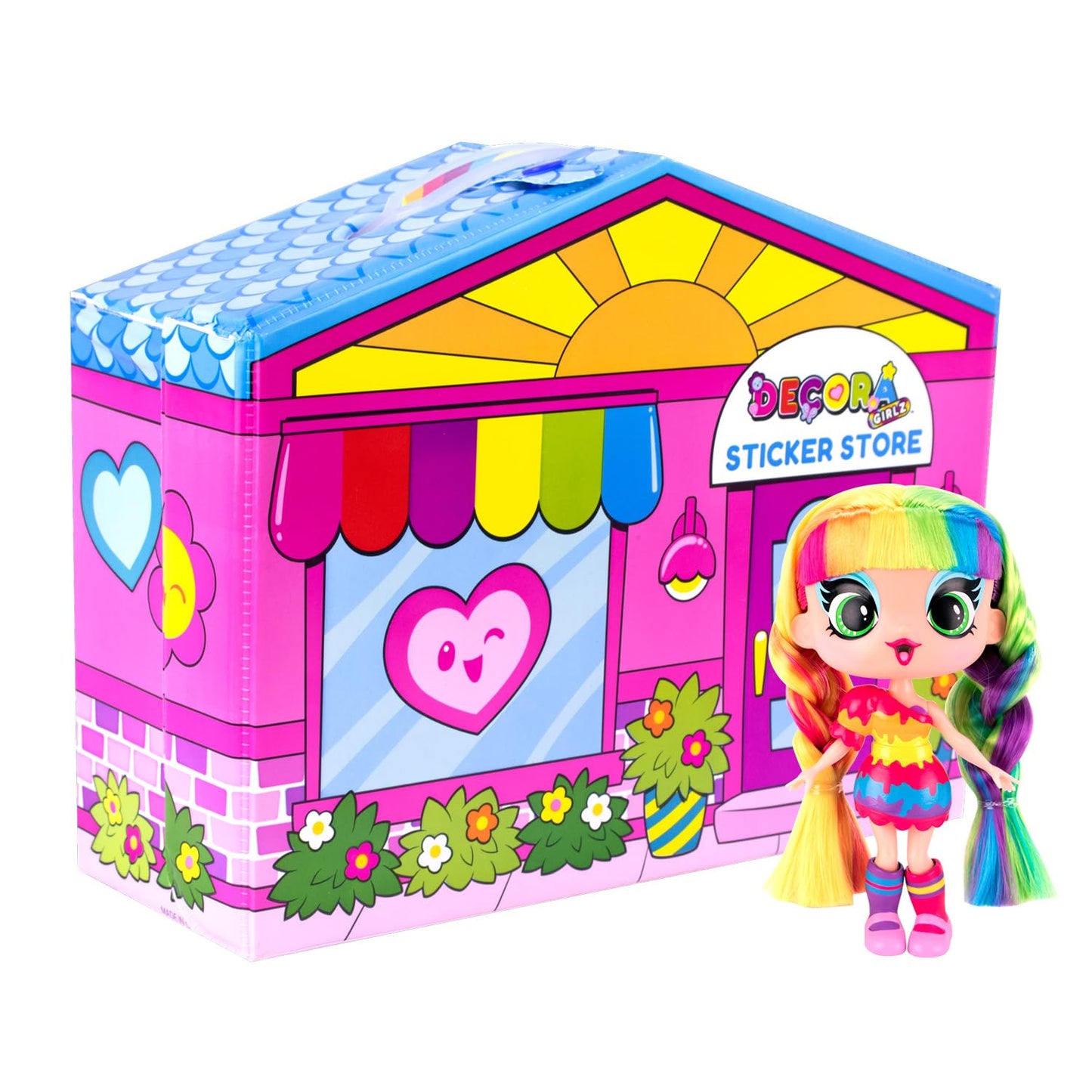 Sticker Store Decora Girlz Playset with 5 Doll