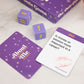 DSS Games Date Game for Couples - Fun Flirty Questions - Small Cardstock - Purple Yellow - Model DATEv1