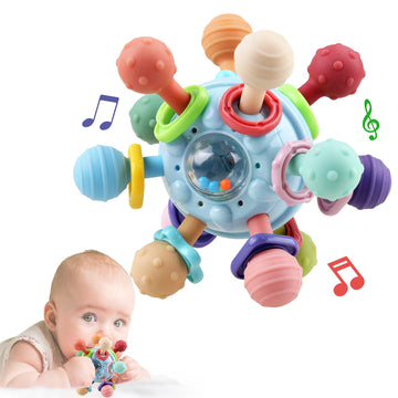 Anzimo Baby Sensory Teething Toys - Baby Teethers Montessori Toys - Gifts For Infant Newborn Boys Girls 0 3 6 9 12 18 Months 1 O