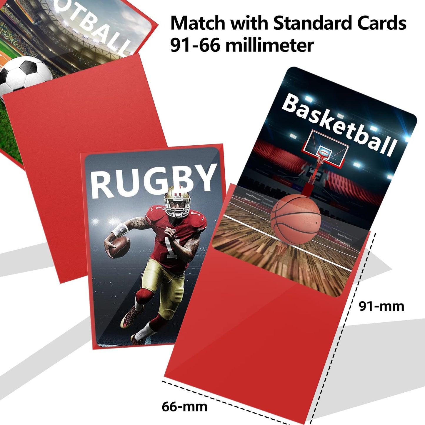 1000 Counts Card Sleeves, Matte Card Sleeves Deck Card Protectors, Trading Card Sleeves Fit For Mtg, Baseball Cards, Sports Cards, Game Cards (Matte Red)