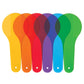 Learning Resources Color Paddles Set - 18 Multi-Colored 6" Plastic Classroom Supplies for Preschool Science, Model LER0352