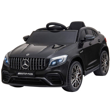 Aosom 12V Ride On Toy Car For Kids With Remote Control, Mercedes Benz Amg Glc63S Coupe, 2 Speed, With Mp3, Electric Light, Horn, Suspension, Black