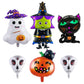 Halloween Balloons, 38 Inch Halloween Ghost Foil Mylar Balloons, Halloween Scary Pumpkin Witch Bat Cat Balloons, Halloween Party