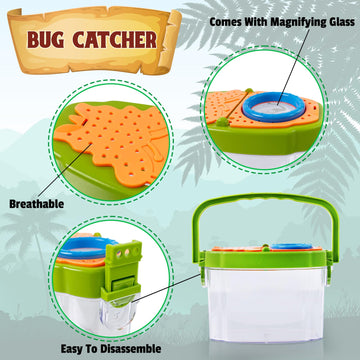 Essenson Bug Catcher And Kids Explorer Kit, Outdoor Bug Catching Explorer Adventure Kit With Binoculars, Summer Outdoor Toys For