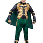 MARVEL Loki Youth Costume - Padded Jumpsuit with Detachable Cape and Plastic Headpiece Large