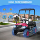 R9 24V Kids Golf Cart, 4 Seats, 4Wd Kids Electric Car W/Remote Control, Spring Suspension, Multimedia Functions Including Music,