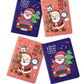 Le Delite 8 Piece Santa Claus Christmas Tree Theme Stationery Xmas Diary Spiral Notebook School Stationery Secret Santa Return G