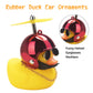 Wonuu Rubber Duck Car Ornaments Yellow Duck Car Dashboard Decorations Cool Glasses Duck With Propeller Helmet (Brilliant Red-Yel