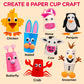 Arts and Crafts Kit for Kids Ages 3, 4, 5, 6 - Craft 8 Cute Animal Projects - Gift Crafts Set for Girls & Boys Ages 3-8