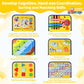 Esjay Toddler Busy Board - Montessori Sensory Book, Small Yellow Fabric Educational Toy, Model All win deer202104193268