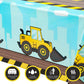 WERNNSAI 2 PCS Construction Table Cloth - Construction Birthday Party Supplies Plastic Dump Truck Tablecloth Excavator Table Cov