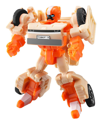 New Tobot, Mini Tobot X, Youngtoys Transforming Collectible Vehicle To Robot, Heroes Animation Character Toys For Kids 3 And Up Transform Toys Cars, Mini Size 4-Inch