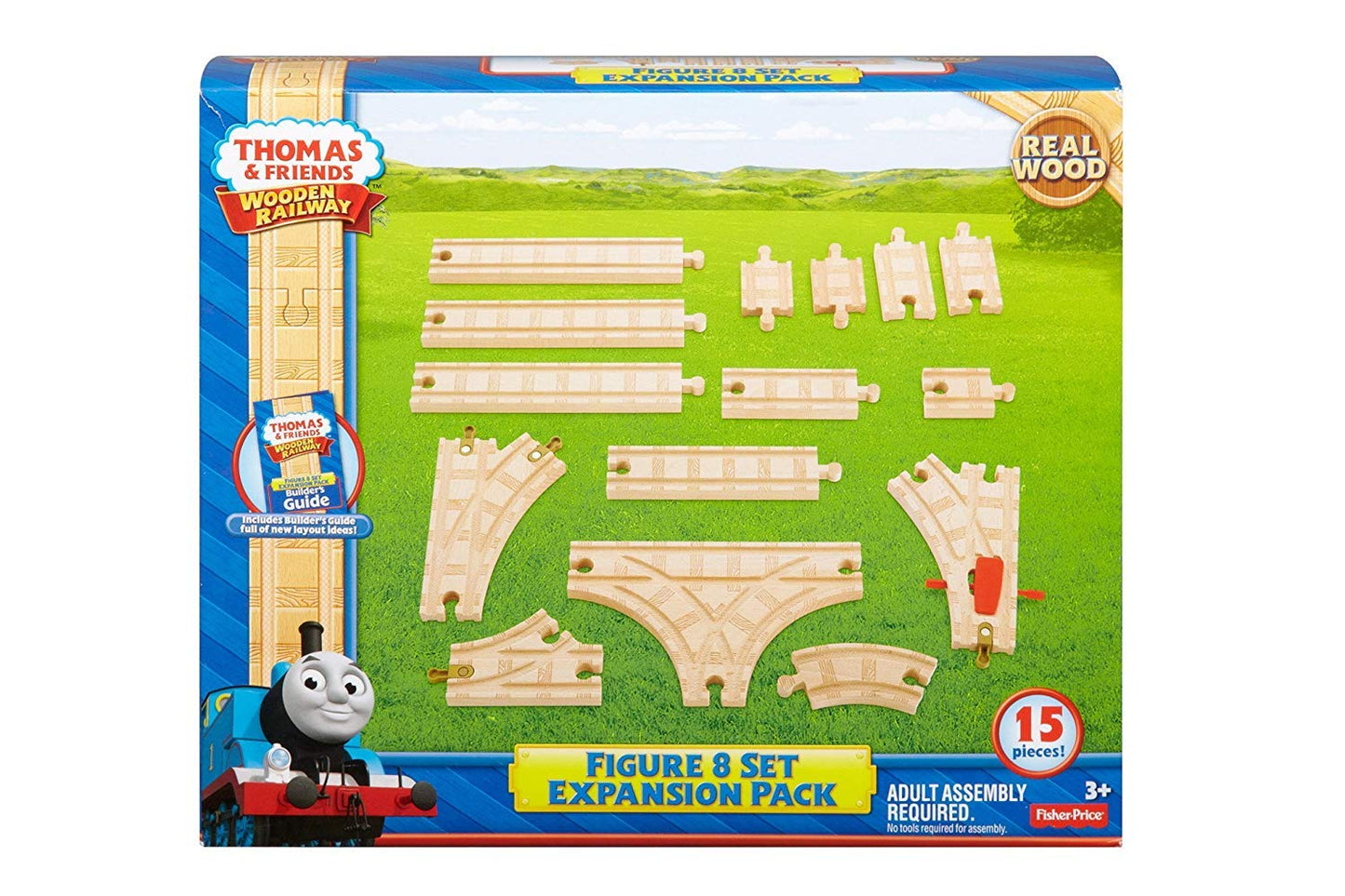 Fisher-Price THOMAS & FRIENDS Wooden Railway Figure 8 Set Expansion Pack - Natural, One Size, Model Y4088