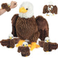 Youthfuljive 4 Pcs Bald Eagle Stuffed Animal Bulk Large Mommy Eagle Plush With 3 Cute Babies Stuffed Eagle Plushies Toys For Kid