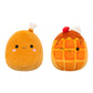 Squishmallows Original FlipAMallows 8in Flippable Plush - Chicken & Waffles - Official Jazwares Product, Model SQFP00266