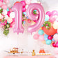 AIQINHU Pink Foil Number 19 Balloon, 40 Inch Giant Mylar Helium Balloon for 19th Birthday Party Decorations