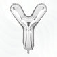 Flyloons Silver Y Letter Foil Balloon Alphabets Balloons Perfect for Birthday Decoration Items, Anniversary, Bachelorette, Weddi