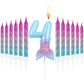 MTLEE 13 Pcs Birthday Candles Set 1 Mermaid Birthday Candle with 12 Pcs Rainbow Spiral Candles Mermaid Cake Toppers Mermaid Birt