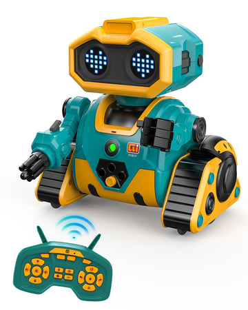Holyton Robot Toys For Kids, Rechargeable Remote Control Robot With Auto-Demonstration, Dance Moves, Music, And Gesture Sensing –Toy Robot For 3,4,5,6 Year Old Boys K103