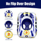 BOffer Baby Pool Float - 3D Police Car Design, Heavy Duty PVC, 31x24x0.54", Blue White, Model HH2025