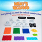 POPULAR PLAYTHINGS Clipstix Deluxe Building Set, 150 Pieces, Multicolor, Plastic, Model 90101