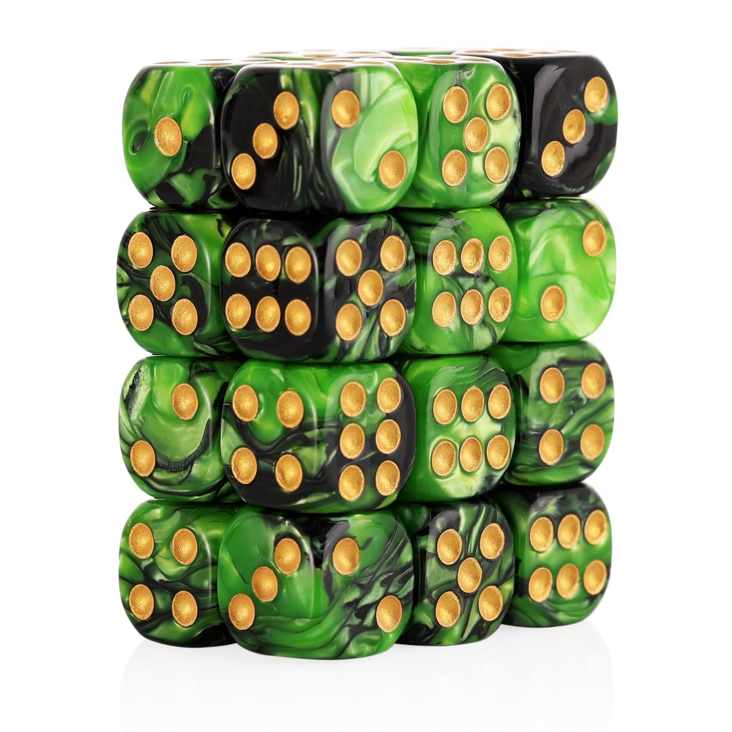 24 of Pack 16MM 6 Sided Dice Set,Two Colours D6 Game Dice Set, 6 Sided Standard Dices for Yahtzee, Bunco or Teaching Math,with P