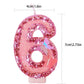 Birthday Candles Number 6,Pink Glitter Happy Birthday Cake Candles Handmade Sequin Numeral Candle