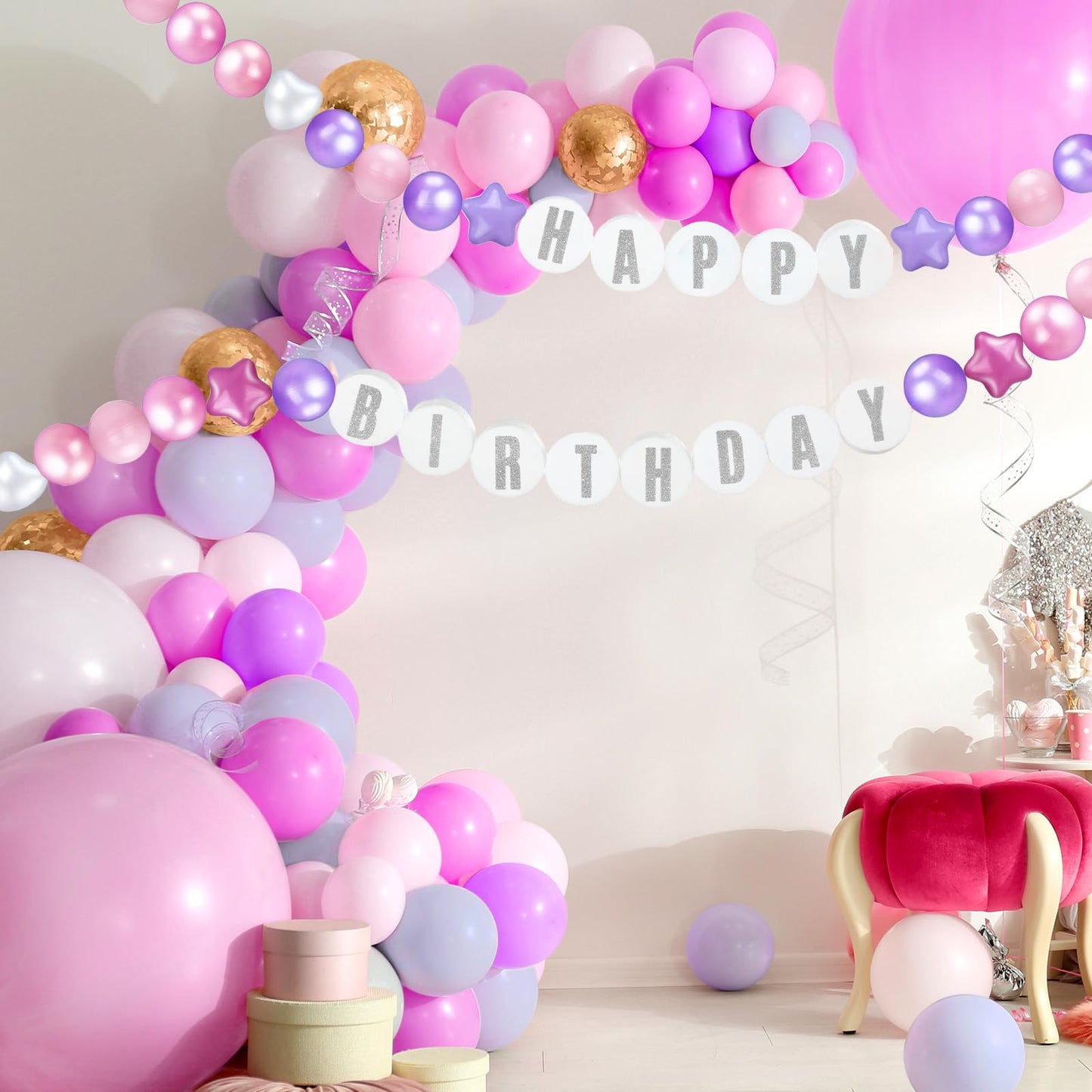 Simgoing DIY Jumbo Friendship Bracelet Kit - 103 Pcs Pearlescent Color - Customizable Party Banner for Birthdays & Weddings - Model YYW-Simgoing-1337