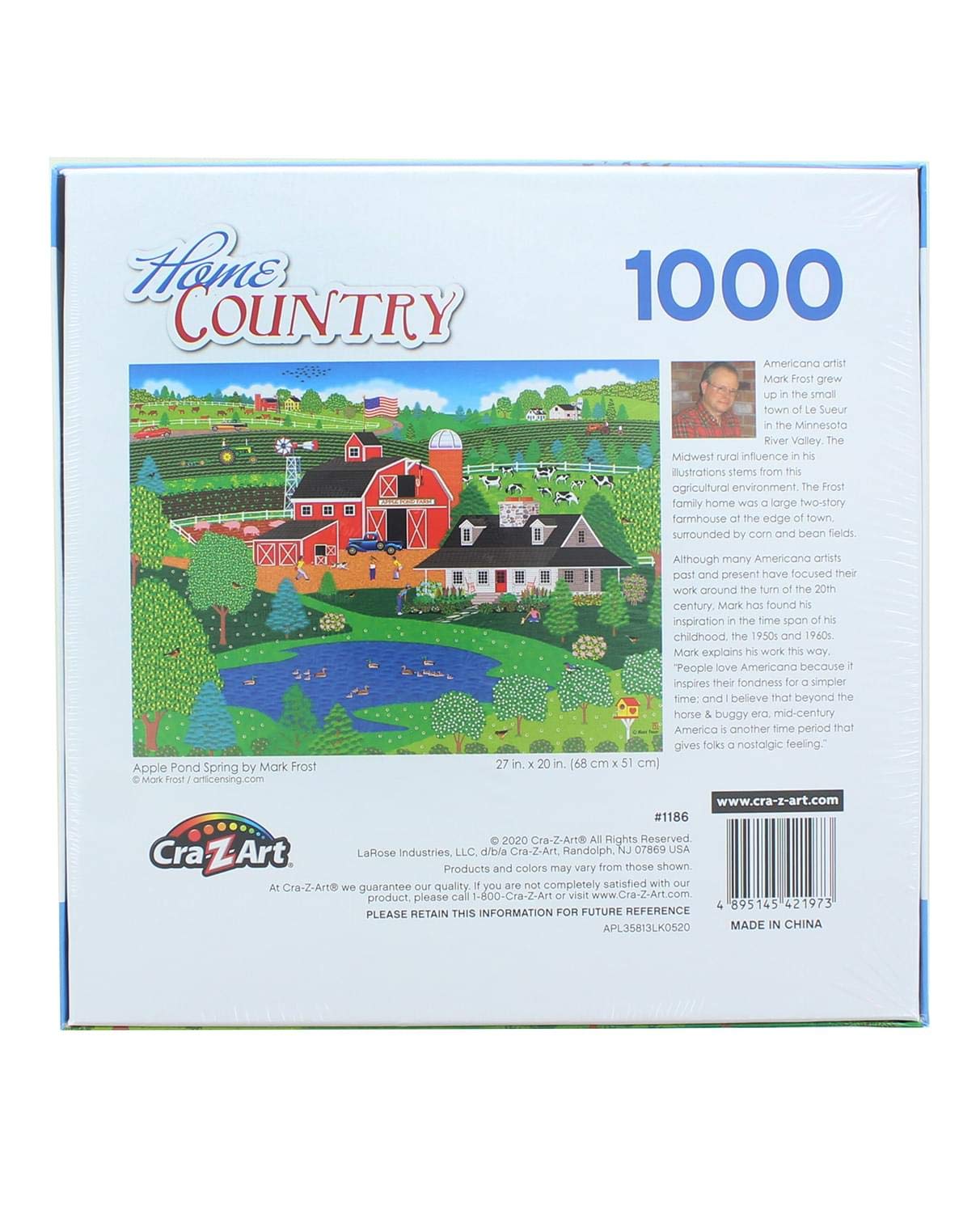 Apple Pond Spring 1000 Piece Collector Puzzle By Artist: Mark Frost