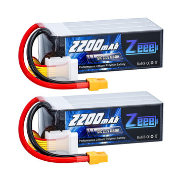 Zeee 6S Lipo Battery 2200mAh 22.2V 120C Soft Case Battery with XT60 Connector for RC Airplane Helicopter RC Car Truck Tank Drone