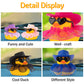 wonuu Car Decorations Cowboy Rubber Ducks, Car Ornament Ducky for Dashboard Accessories with Cowboy Hat, Black Plastic Glasses,