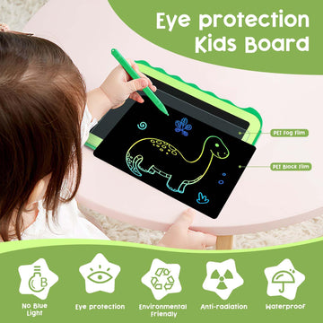 Teriph Lcd Writing Tablet For Kids, Colorful Toddlers Toys Drawing Board, Educational Kid Toys, Doodle Pad Dinosaur Toys For 2 3