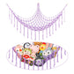 Yelienm Boho Stuffed Animals Net Or Hammock Large,55 Inch Toy Hammock Macrame Stuff Animal Storage Corner Hanging Net Holder,Mes