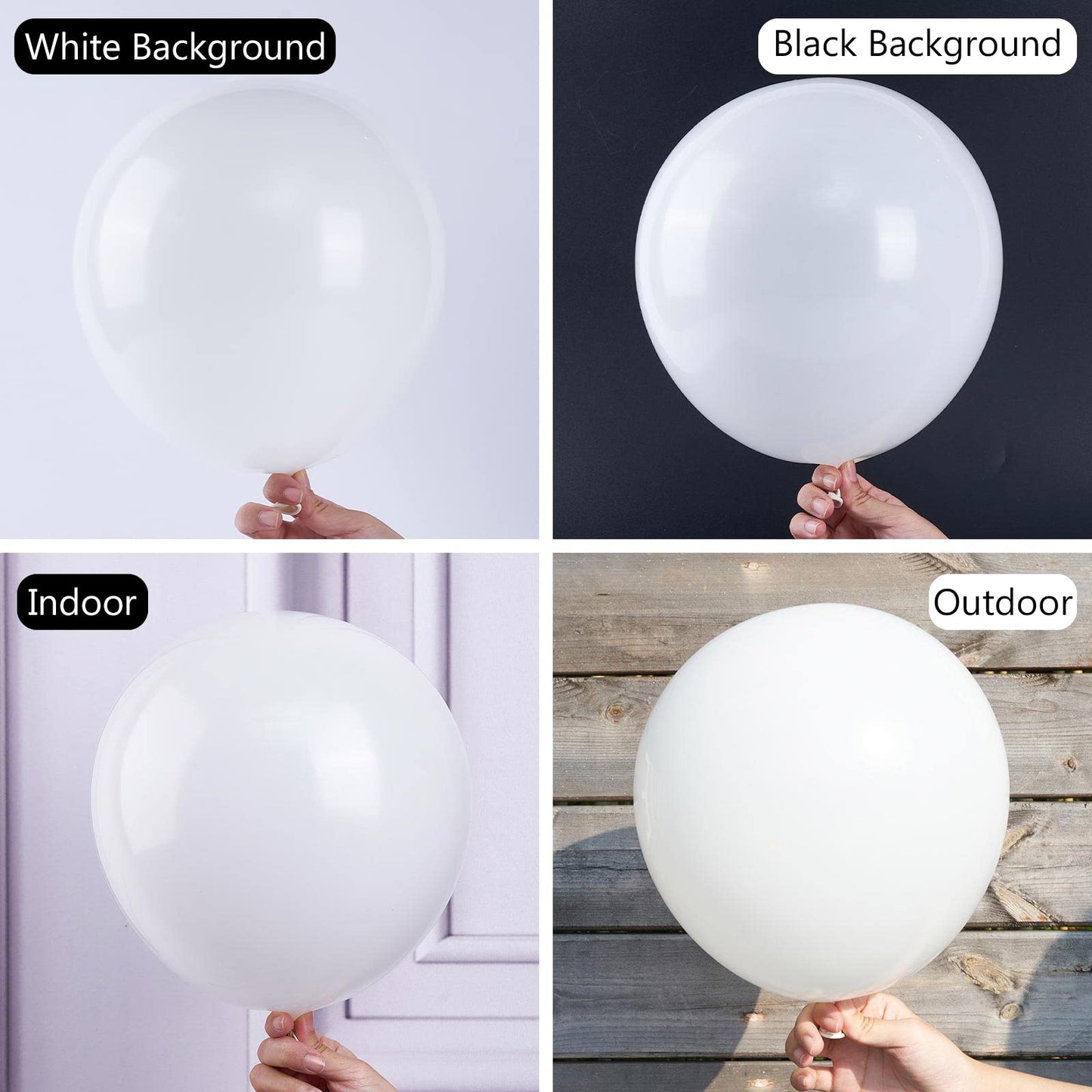 Partywoo White Balloons, 85 Pcs Matte White Balloons Different Sizes Pack Of 18 Inch 12 Inch 10 Inch 5 Inch White Balloons For Balloon Garland Or Balloon Arch As Birthday Party Decorations, White-Y13