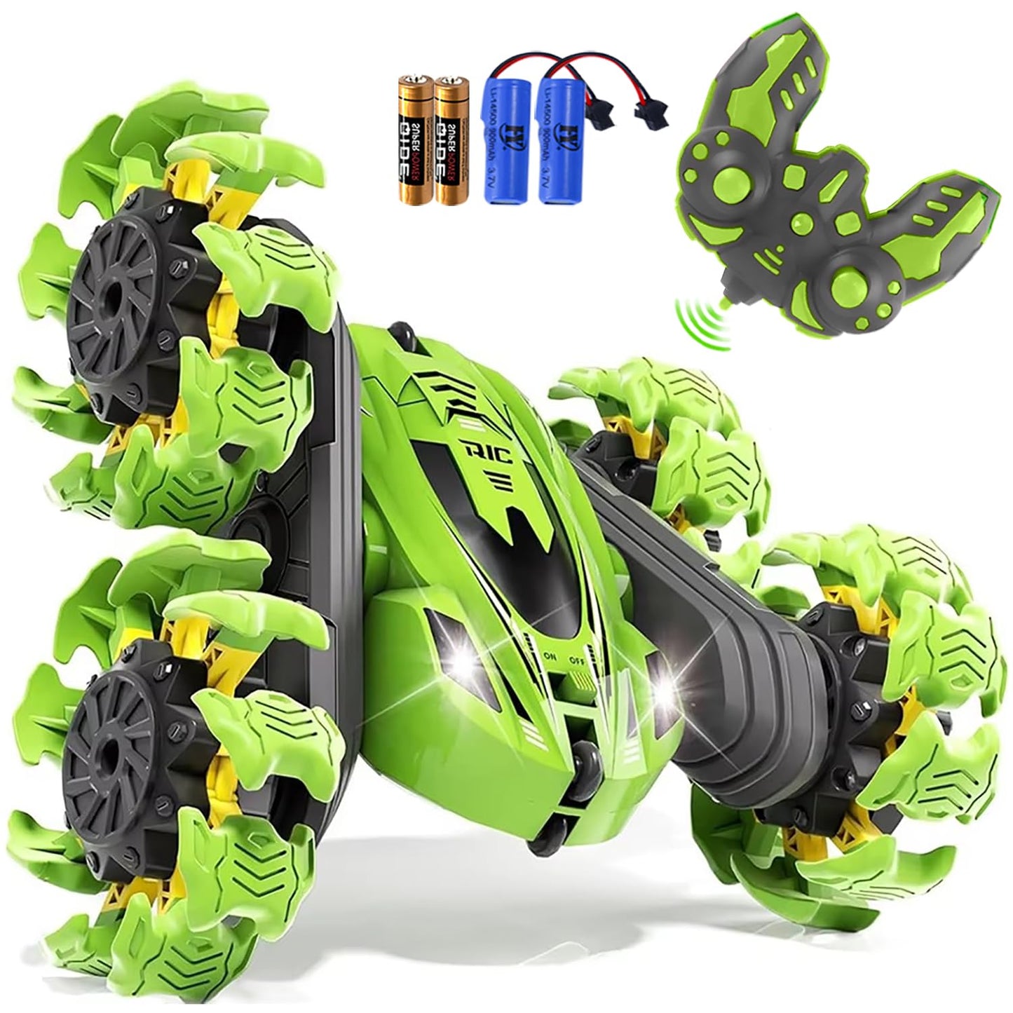 Remote Control Car, New Upgraded Double-Sided 360 Rotating Rc Toy Cars With Led Headlights, 2.4Ghz Rechargeable Electric Race St