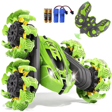 Remote Control Car, New Upgraded Double-Sided 360 Rotating Rc Toy Cars With Led Headlights, 2.4Ghz Rechargeable Electric Race St