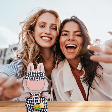 17cm Doll Clothes Set  enhanced Jeans & Knitted Sweater Outfit for 17cm 15cm Dolls  Cute Dress Up Fashion  No Doll Included (Black/White  17cm/15cm)