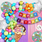 House Of Banter Ice Cream Theme Birthday Decorations For Boys, Girls, Kids Party, Adults  Food Theme Birthday Decorations, Mult