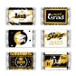 Black and Yellow Class of Senior 2025 Graduation Party Miniature Candy Bar Wrapper,Congrats Grad Stickers Graduation Candy Stick