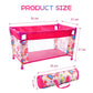 Jizhi Reborn Baby Doll Crib, Baby Doll Bed, Foldable Doll Playpen Toy For 17-21 Inch Dolls, Reborn Baby Doll Accessories With Storage Bag, Doll Pack N Play Kids Gift(Pink)