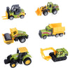ANDOLO Mini Construction Trucks Toys, Small Construction Toys 6Pcs Construction Vehicles Tractor Toys Sand Vehicle Playset Forkl