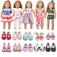 Augfrog 5 Sets Of Doll Clothing And 2 Pairs Doll Shoes (Send By Random) For 18 Inch Doll, Hand - Made Doll Accessories Collectib