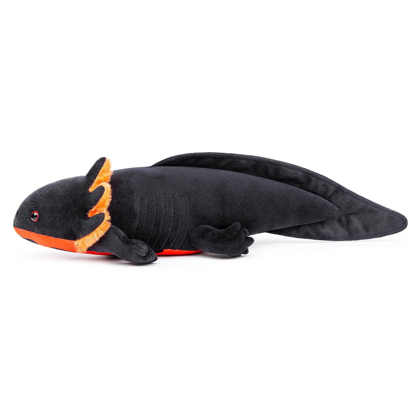 Zhongxin Made Axolotl Stuffed Animal - Super Large 30Inch Black Axolotl Plush Toy, Realistic Cute Black Reptilian Toys Real Plus