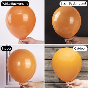 Partywoo Burnt Orange Balloons 120 Pcs Different Sizes Pack Of 18 12 10 5 Inch Terracotta Balloon Arch Kit Garland For Graduation Thanksgiving Halloween Fall Birthday Party Decorations Orange-F53