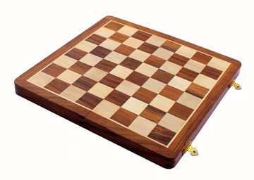 Stonkraft Wooden Chess Board Without Pieces For Professional Chess Players - Appropriate Wooden & Brass Chess Pieces Chessmen Available Separately By Brand (14' X 14' - Acacia Wood)