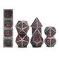 Haxtec 11PCS Bloodstained Metal DND Dice Set Blood Polyhedral D&D Dice for Dungeons and Dragons Gift TTRPG Antique Metal DND 5e 