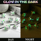 Glow in The Dark Metal Dice, DNDND 7 PCS Green Metallic D&D Dice Set with Grogeous Gift Case for Dungeons and Dragon Tabletop Ga