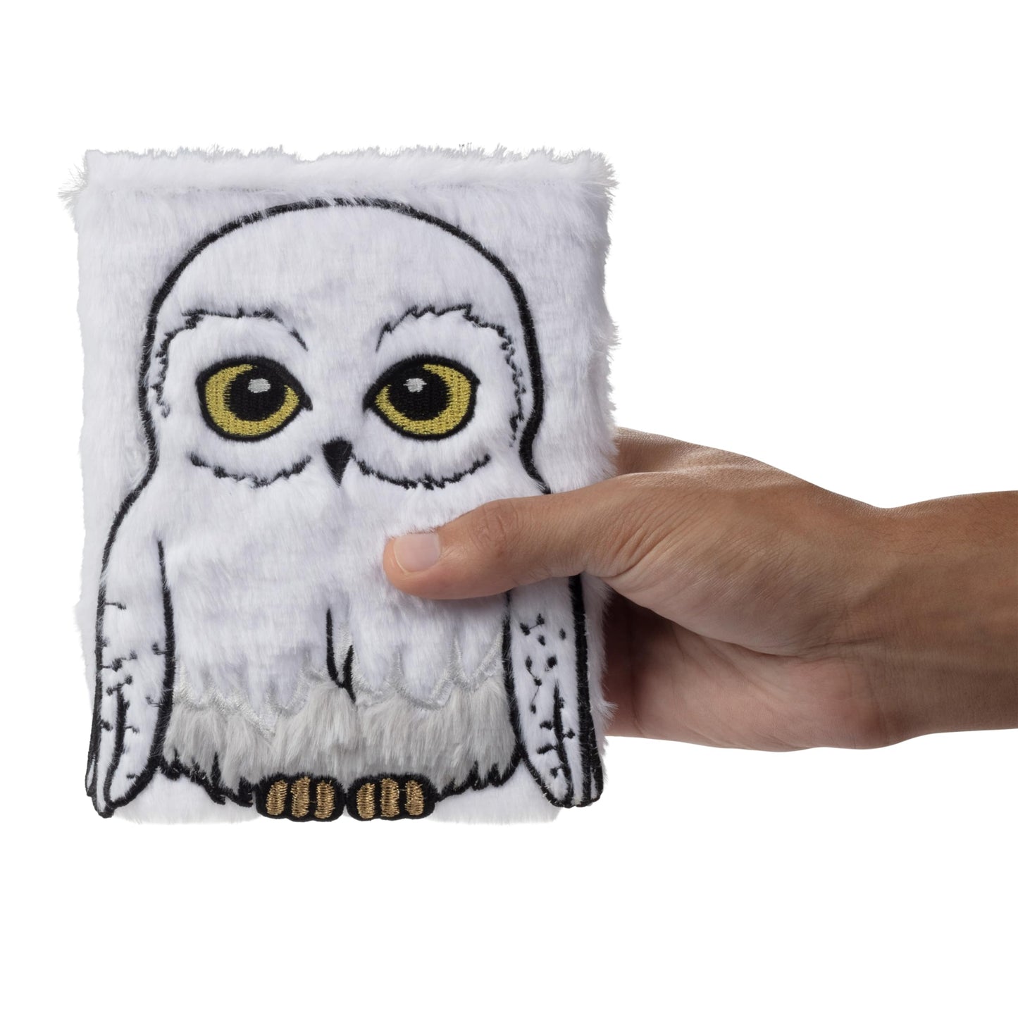 Harry Potter Hedwig Owl Plush Journal Diary Kids - Cute Soft Cover Notebook W/ 216 Pages - Officially Licensed - Book & Movie Easter Basket Stuffer Gift For Kids, Girls, Boys, Teens