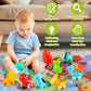 ALASOU Dinosaur Toys Set with Playmat & Storage Bag, 9 PCS Plastic, Multicolour, Small – Ideal 1st Birthday Gift for Boys Age 1-2